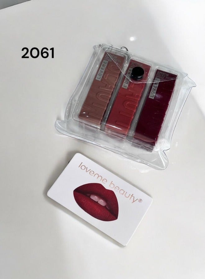 Loveme Beauty 3-Color Long-Lasting Cream Lipsticks - LS-2061 - Image 3