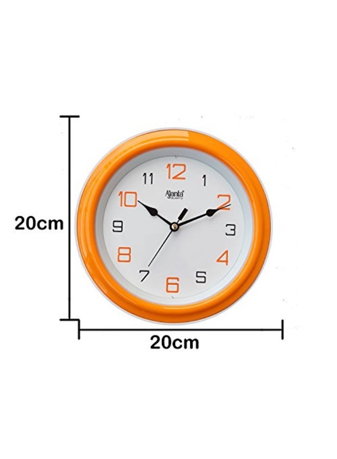 Ajanta 2147 Abstract Plastic Round Motion Analog Wall Clock – Orange | 20.5 cm x 20.5 cm x 3.5 cm | Battery Operated | Silent Quartz Movement | Ideal for Home & Office - Image 4