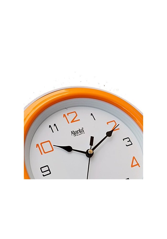 Ajanta 2147 Abstract Round Motion Analog Wall Clock – Orange | Step Movement | Compact 20.5 cm | Battery Operated - Image 3