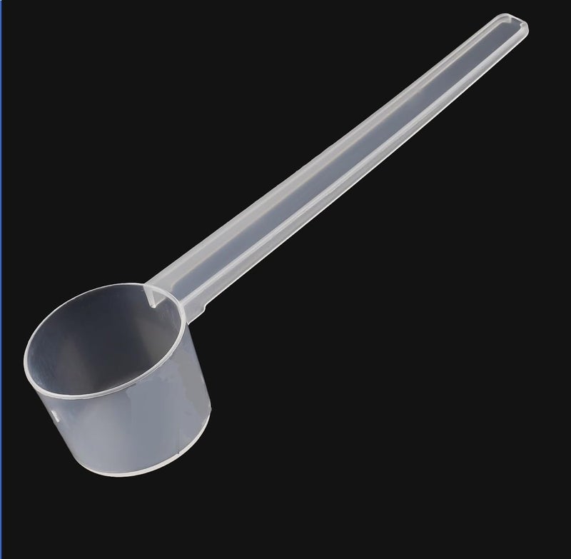 Oleaf 2.5cc Measuring Scoop | Long Handle Plastic Spoon 2.5ml|Clear Food Grade Plastic Scoop for Accurate Dosing of Powders, Liquids, Spices, Kitchen, Lab(25 nos) - Image 2