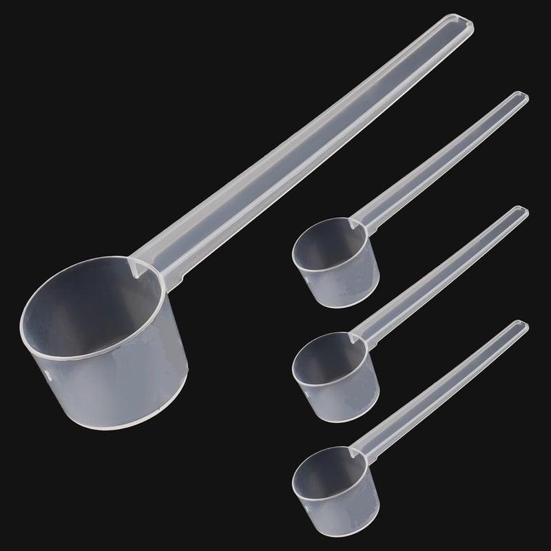 Oleaf 2.5cc Measuring Scoop | Long Handle Plastic Spoon 2.5ml|Clear Food Grade Plastic Scoop for Accurate Dosing of Powders, Liquids, Spices, Kitchen, Lab(25 nos) - Image 1