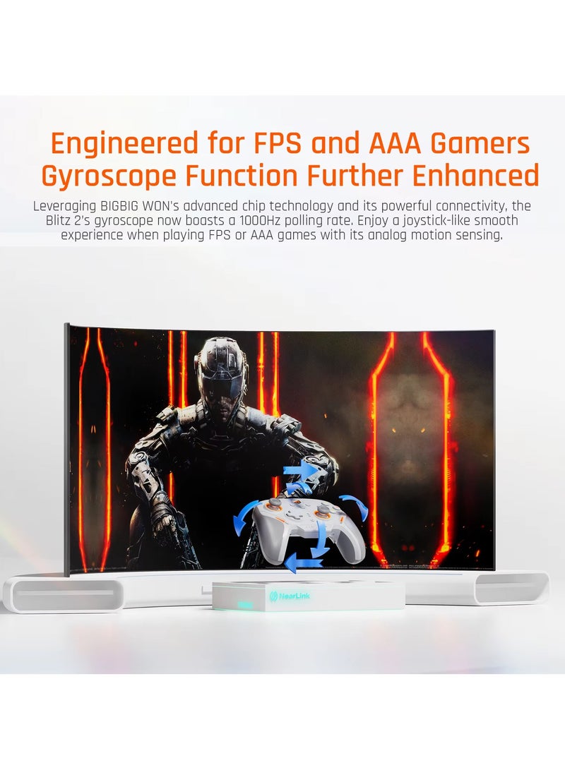 Blitz2 Wireless Controller with Tri-mode Connectivity and Mechanical Micro Switches, TMR Electromagnetic Joysticks for PC/Switch/iOS/Android/Windows - Image 5