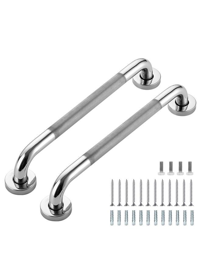 Ravinte Hardware Grab Bars for Shower, 2 Pack 16-Inch Anti Slip Shower Handles for Elderly, Safety Shower Grab Bar, Stainless Steel Handicap Grab Bars for Bathroom (Polished Nickel 1" Diameter) - Image 1