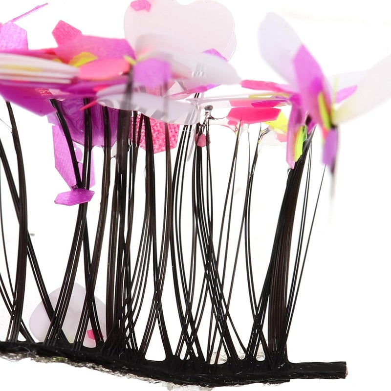 PRETYZOOM Glitter False Eyelashes 1 Pair Colorful Sparkle Strip Lashes for Women Festival Party Performance Eye Makeup - Image 4