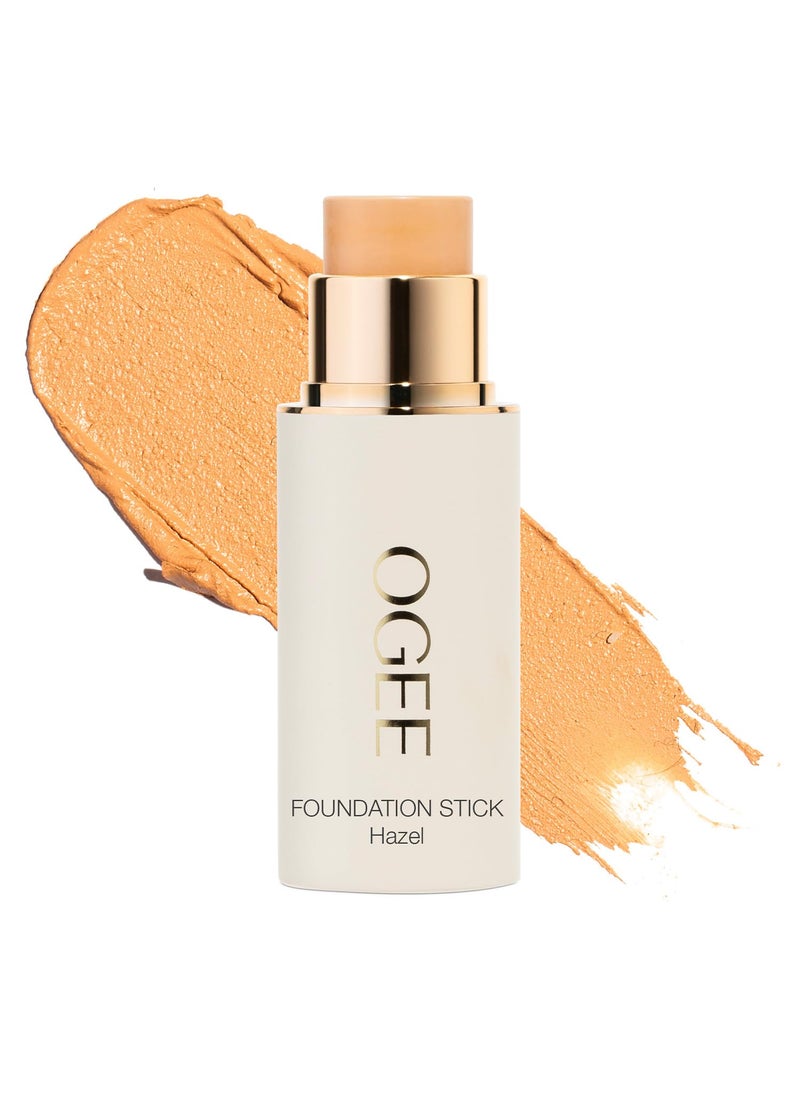 OGEE Ogee Sculpted Complexion Foundation Stick (Hazel 2.00N - Light, Golden Undertones) Full Coverage Foundation Makeup - Instantly Balance & Even Complexion - 70% Organic Ingredients 