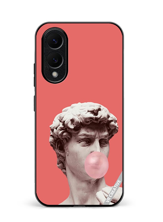 VR CREATIVE Protective Case Cover For Samsung Galaxy S25 Edge Gum, Esthetics, Retro Wave Design Multicolour