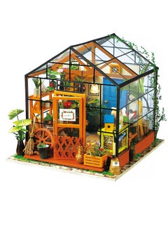 Robotime Rolife Cathy's Flower House DIY Miniature House DG104,Assembly Brain Teaser 3D Wooden Puzzle DIY Build Model Crafts Kits, Unique Home Decor Birthday Gifts for Teens or Adults  - Image 1
