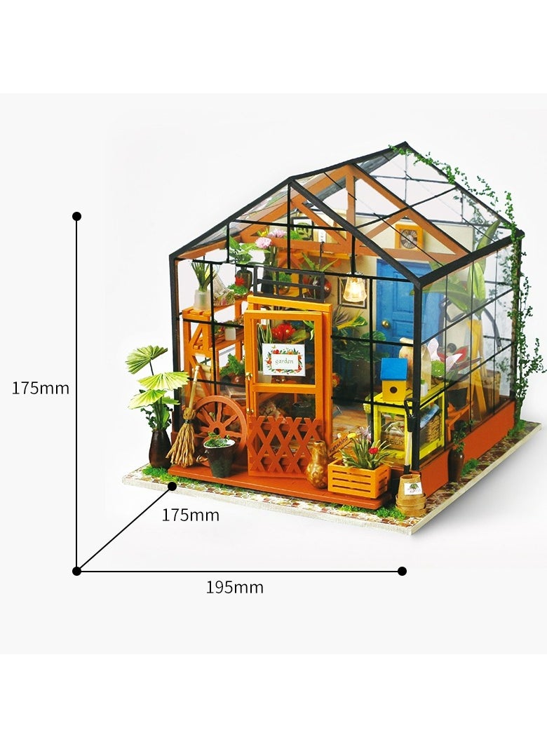 Robotime Rolife Cathy's Flower House DIY Miniature House DG104,Assembly Brain Teaser 3D Wooden Puzzle DIY Build Model Crafts Kits, Unique Home Decor Birthday Gifts for Teens or Adults  - Image 2