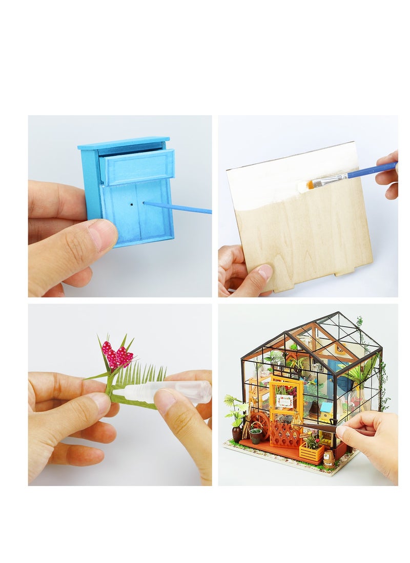 Robotime Rolife Cathy's Flower House DIY Miniature House DG104,Assembly Brain Teaser 3D Wooden Puzzle DIY Build Model Crafts Kits, Unique Home Decor Birthday Gifts for Teens or Adults  - Image 5