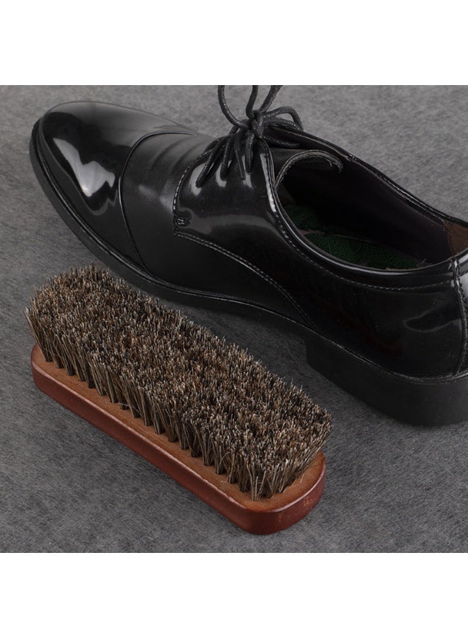 Wooden Handle Horsehair Bristles Hair Brush Leather Boot Shoes Polishing Brush Shoes Brush Horse Hair Scrub Boots Polishing Buffing Brush - Image 4