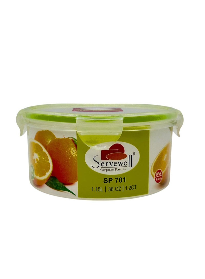 SERVEWELL Round Food Container 1.15 Liter- SF9139 - Image 1