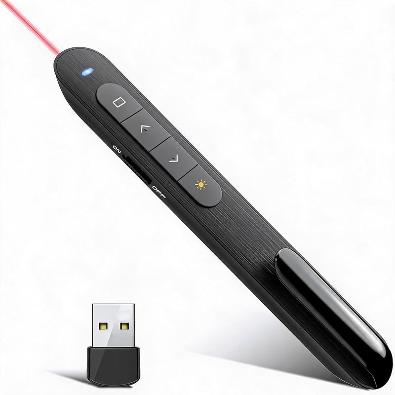 Bewinner Dpofirs Bewinner Wireless Presenter Remote, Wireless Presentation Clicker for PPT Presentations, USB Wireless Presenter Remote, Portable PPT Clicker for Classroom - Image 1