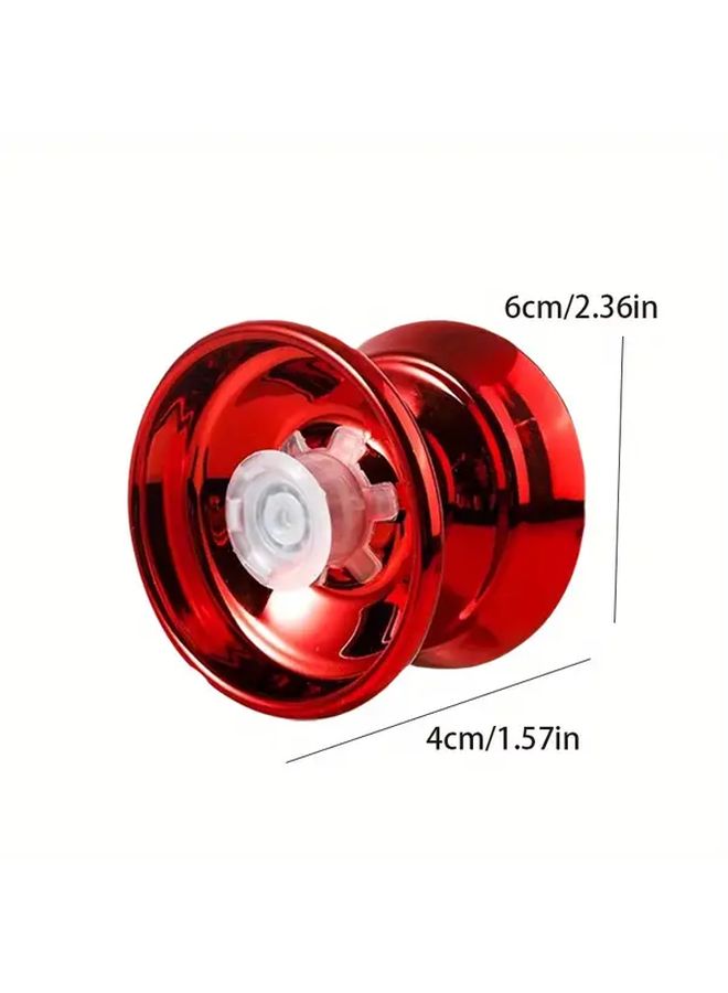 Professional Yo-Yo Competition Special Automatic Spinning Alloy Version Red For Boys Birthday Christmas Gifts Halloween Handouts - Image 2