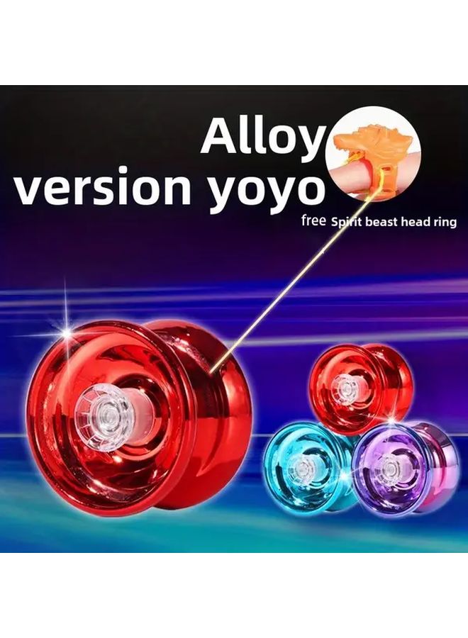Professional Yo-Yo Competition Special Automatic Spinning Alloy Version Red For Boys Birthday Christmas Gifts Halloween Handouts - Image 4