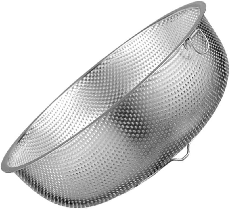 Stainless Steel Thicken Rice Washing Basket with Double Handles and Skid-proof Feet, 25.5cm Multi-functional Vegetable and Fruit Drain Basket for Kitchen Sink Use - Image 1