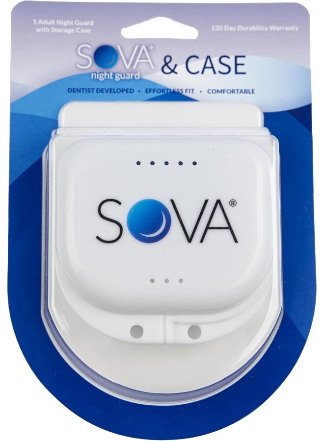 SOVA Aero Night Guard with Case - 1.6mm Thin - Custom-Molded Fit - Protects Against Nighttime Teeth Grinding & Clenching - FSA/HSA Eligible - Odor & Taste Free - Remoldable Up to 20 Times - Non Toxic - Image 1