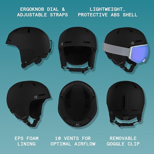 Retrospec Comstock Ski Helmet - Snowboard Helmet for Adults & Youth - Adjustable Fit with Protective Shell and Breathable Vents for Men, Women, Boys & Girls - Image 2