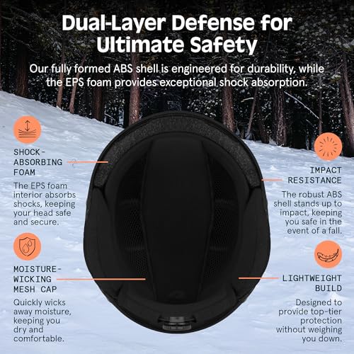 Retrospec Comstock Ski Helmet - Snowboard Helmet for Adults & Youth - Adjustable Fit with Protective Shell and Breathable Vents for Men, Women, Boys & Girls - Image 5