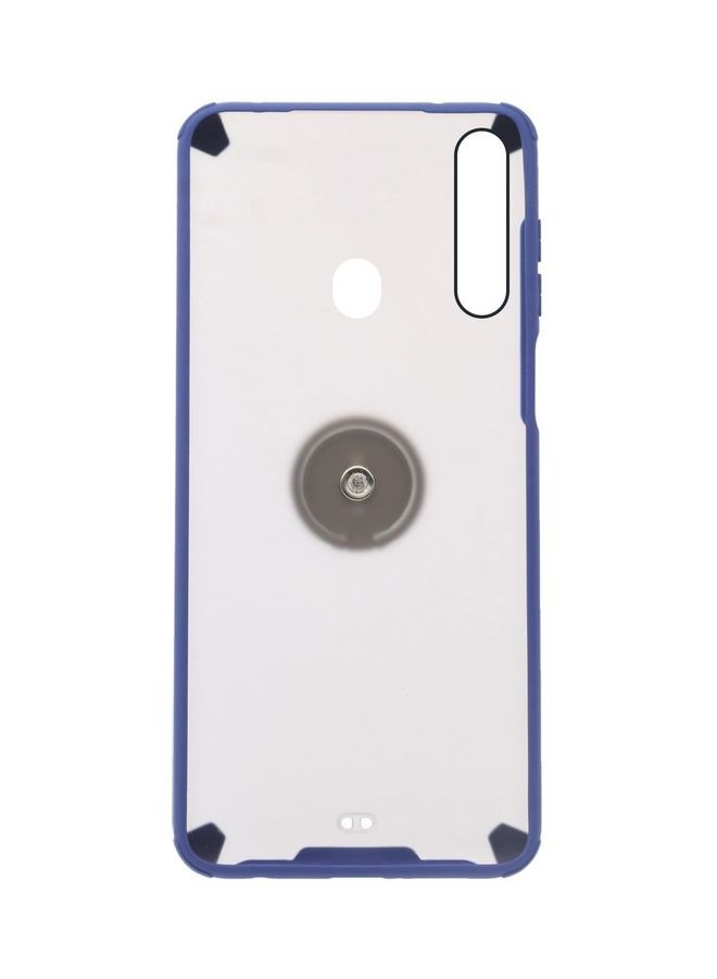 فيسوس غطاء خلفي مضاد الصدمة الناعم الشفاف لـ Samsung A10s مع حامل الحلقة المعدنية صافية/زرقاء - Image 3