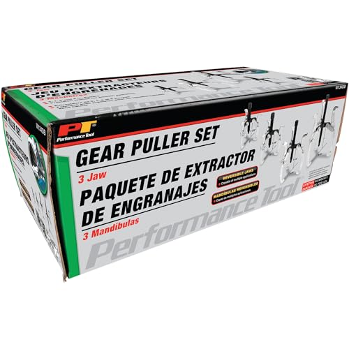 Performance Tool W134DB 3 Jaw Gear Puller Set, 4-Piece Set (Sizes: 3, 4, 6 and 8-Inch), with Reversible Design for Vehicle Maintenance and Repair, Drop-Forged Steel, Chrome Plating - Image 5