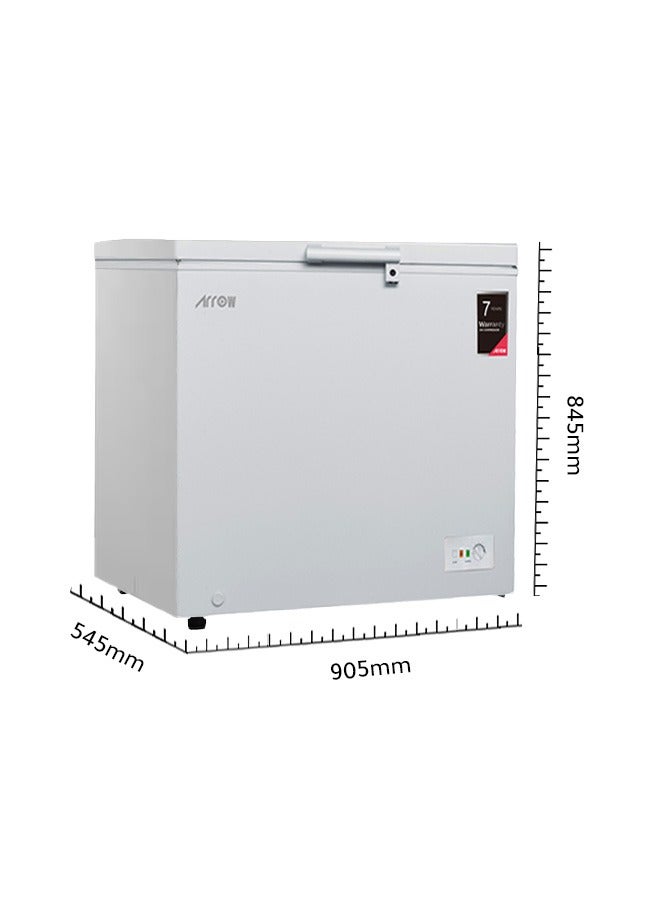 Arrow 200L 7.1 Cu.Ft Chest Freezer with Energy Saving, Super Freeze, Electronic Temperature Control, Manual Defrost, Recessed External Handle, Wheels, White Finish | Model No: RO-300F - Image 2