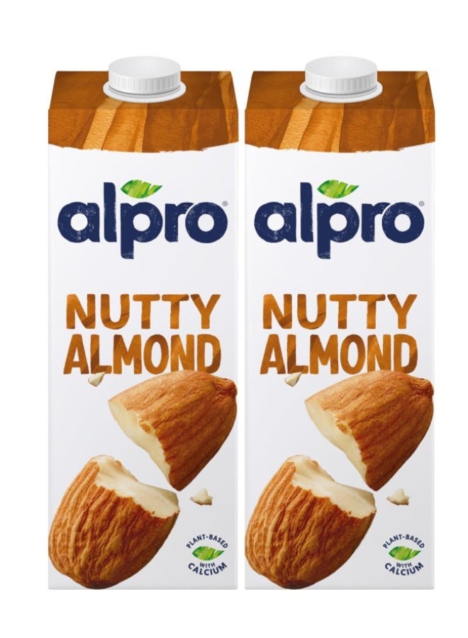 Alpro Roasted Almond Drink, 100% Plant-Based, Lactose & Dairy Free - 1L (Pack of 2) - Image 1