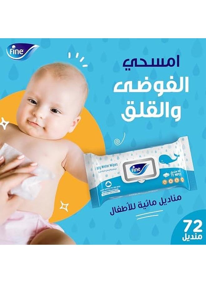 Fine Baby Water Wipes 72 Wipes Pack Of 72 - pzsku/Z05376240C2689BD40C42Z/45/_/1720582904/1b034046-e10c-40cc-a5b4-0009c698c538