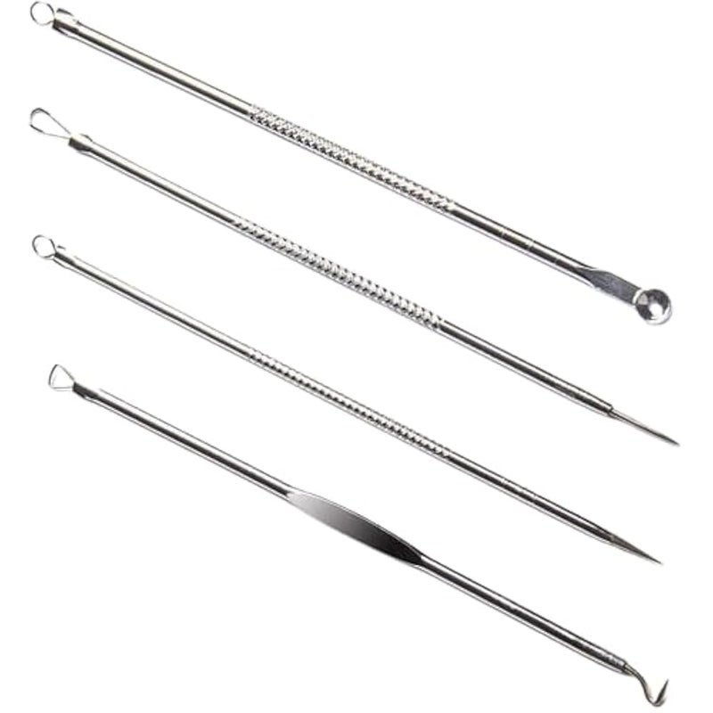 MySouqEg - Store (4 pcs) Acne Needle Set, Treatment for Blackhead, Pimple, and Whitehead Removal, Acne Tool, Stainless Steel - Image 1