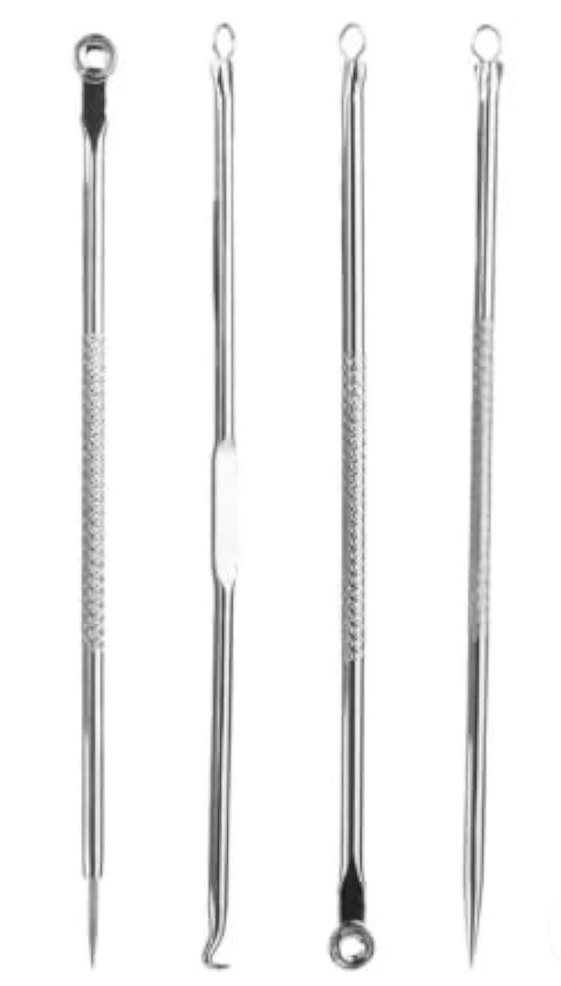MySouqEg - Store (4 pcs) Acne Needle Set, Treatment for Blackhead, Pimple, and Whitehead Removal, Acne Tool, Stainless Steel - Image 2