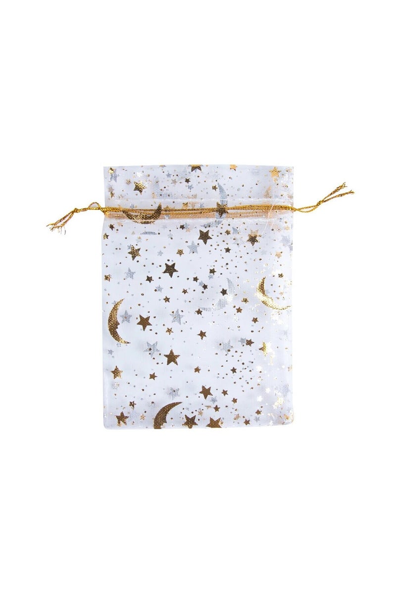 إيروريكس 50 قطعة من أكياس هدايا الأورجانزا مقاس 7 × 9 سم، قابلة للرسم، لتزيين حفلات الزفاف.