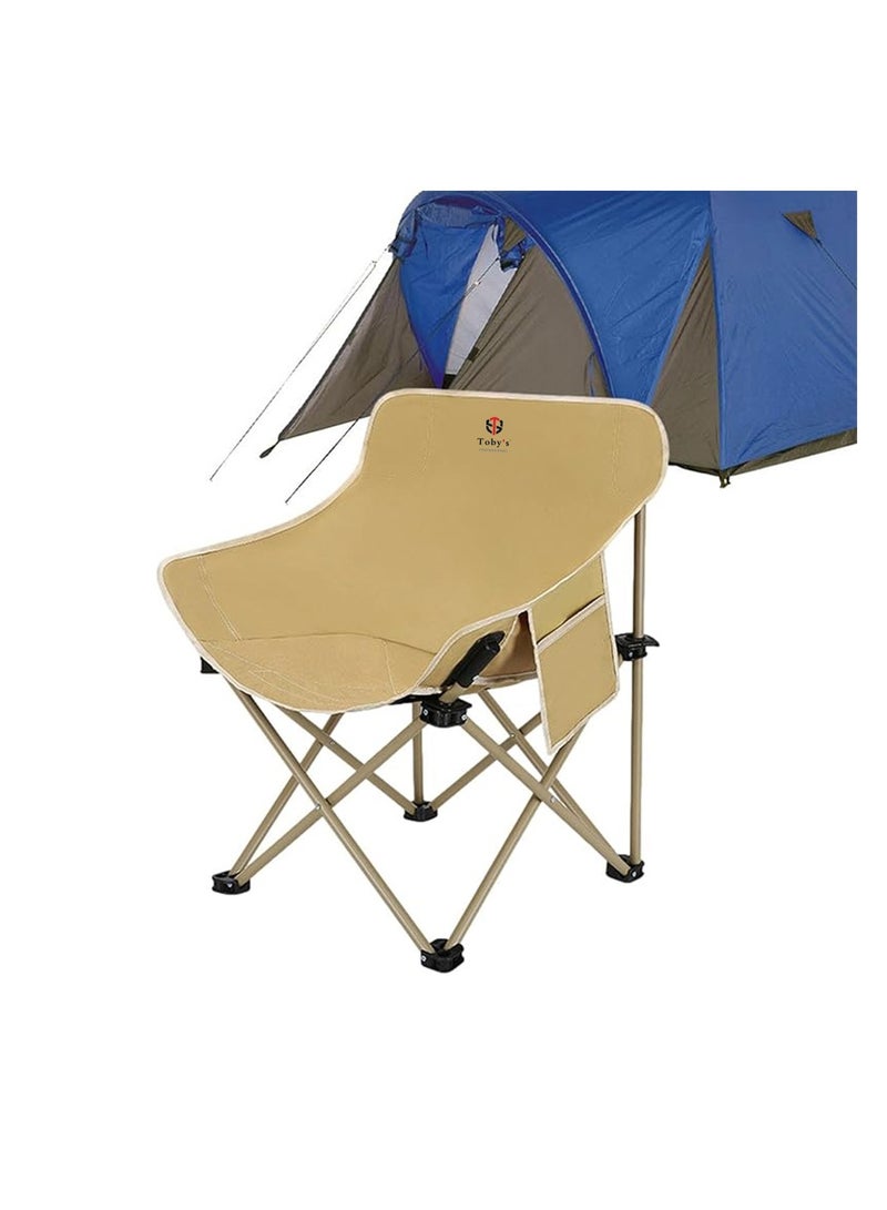 Toby's Outdoor Portable Camping Chair, Lightweight Folding Camping Chair, Heavy Duty Support, High Back Padded Lawn Chair with Arm Rest Cup Holder and Portable Carrying Bag - Image 5