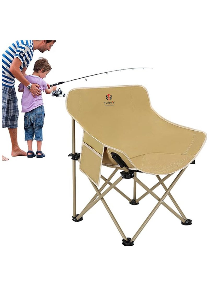 Toby's Outdoor Portable Camping Chair, Lightweight Folding Camping Chair, Heavy Duty Support, High Back Padded Lawn Chair with Arm Rest Cup Holder and Portable Carrying Bag - Image 4