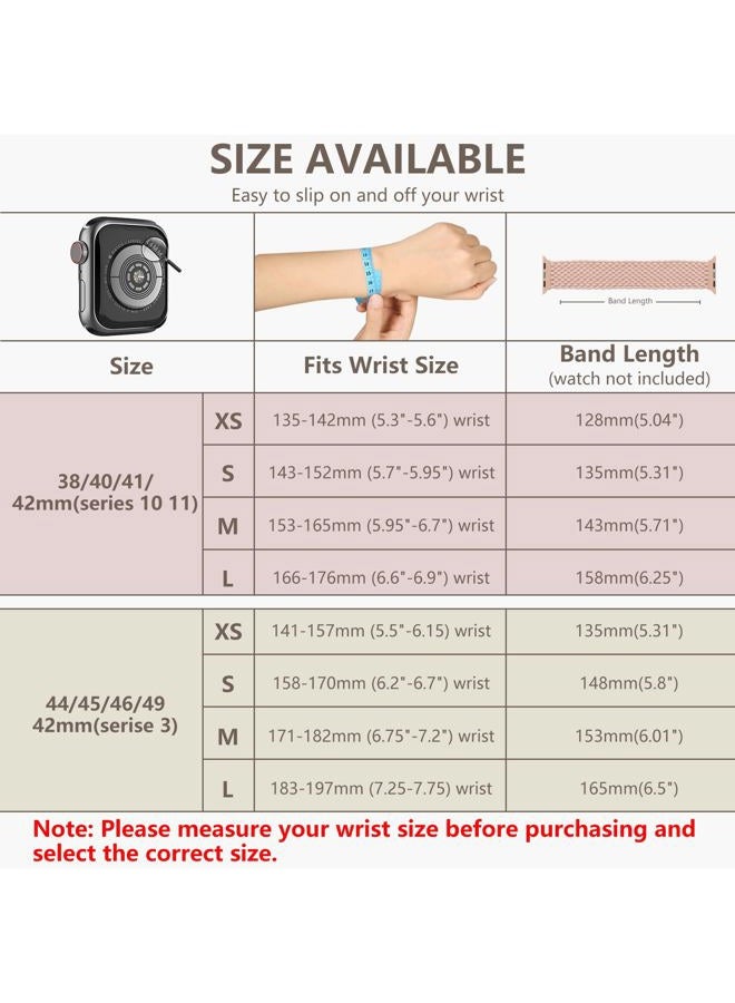 Zedoli Braided Solo Loop Compatible with Apple Watch Band 38mm 40mm 41mm 42mm 44mm 45mm 46mm 49mm for Women Men,Stretchy Nylon Sport Elastic Strap for iWatch Bands Series 10 9 8 7 6 5 4 3 2 1 SE - Image 5