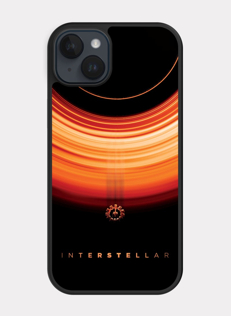 بكسلات كفر ايفون 14 بلس بين النجوم انترستيلر اسود برتقالي - Image 1