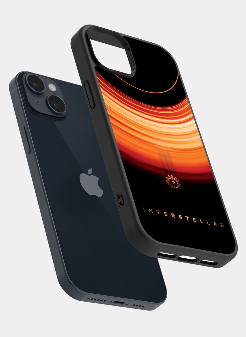 بكسلات كفر ايفون 14 بلس بين النجوم انترستيلر اسود برتقالي - Image 2