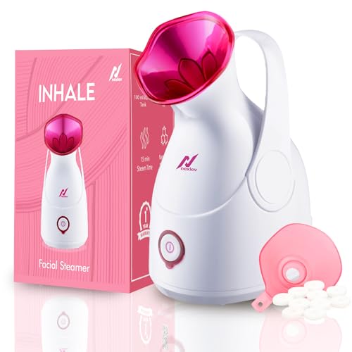 NexLev Steamer For Cold & Cough| Face Steam,Inhaler & Vaporizer | Perfect for Facial & Aromatherapy | Nano Ionic Steam | Uv Sterilization | Aroma Diffuser|30 Sec Heating|Avoid Burns & Spillage | FS-01 - Image 1