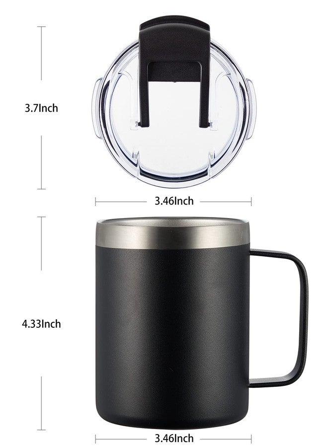 ALOUFEA 12oz Insulated Coffee Mug Cup with Handle, Stainless Steel Travel Coffee Mug with Flip Lid, Double Wall Vacuum Coffee Tumbler,Ocean Teal - Image 5