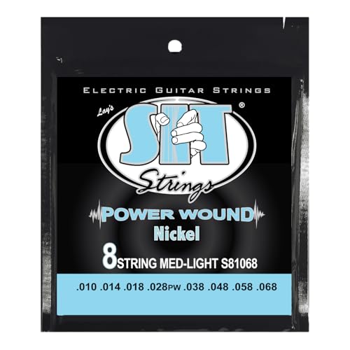 SIT Strings Power Wound Nickel Electric Guitar Strings (S.I.T.), 8-String Medium Light 10-68, S81068 - Image 5