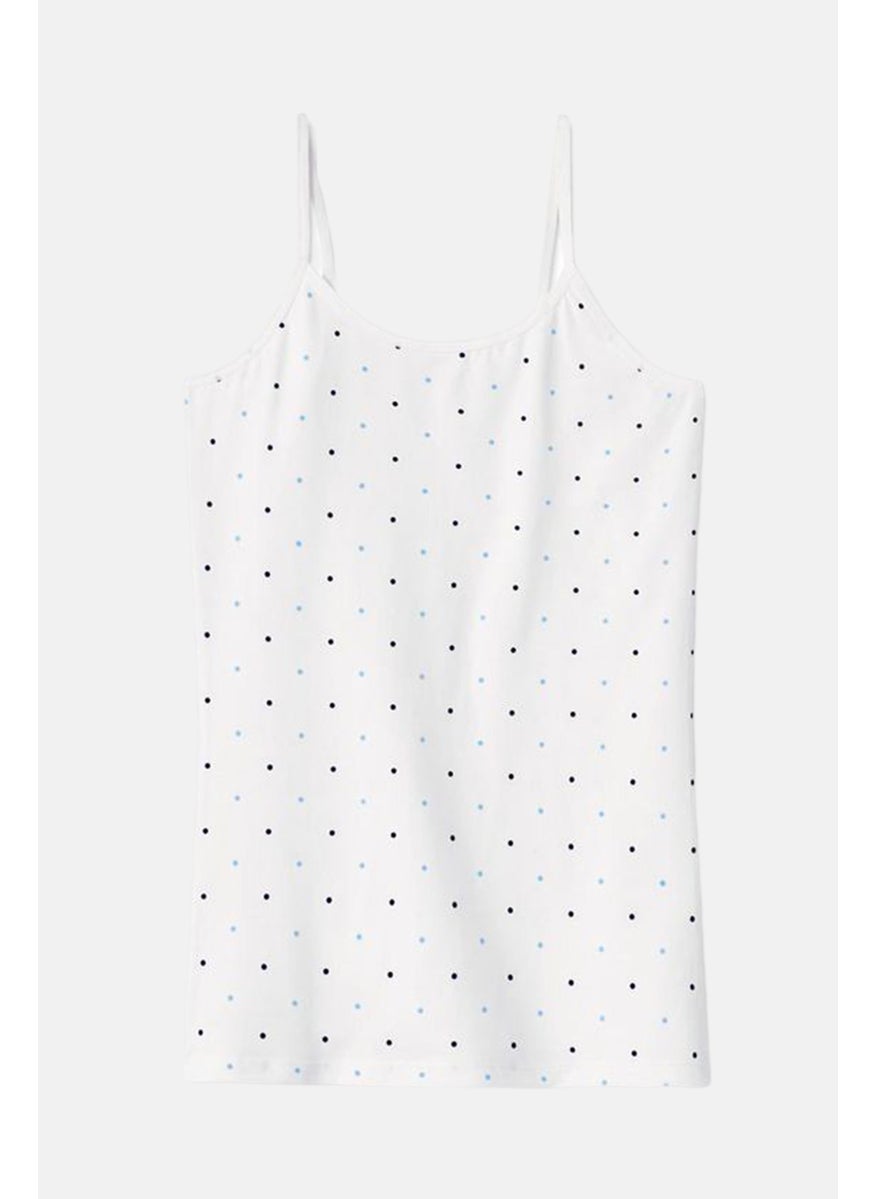 Tchibo Kids Girl 5 Pieces All Over Printed Top, White/Blue Combo  - Image 4