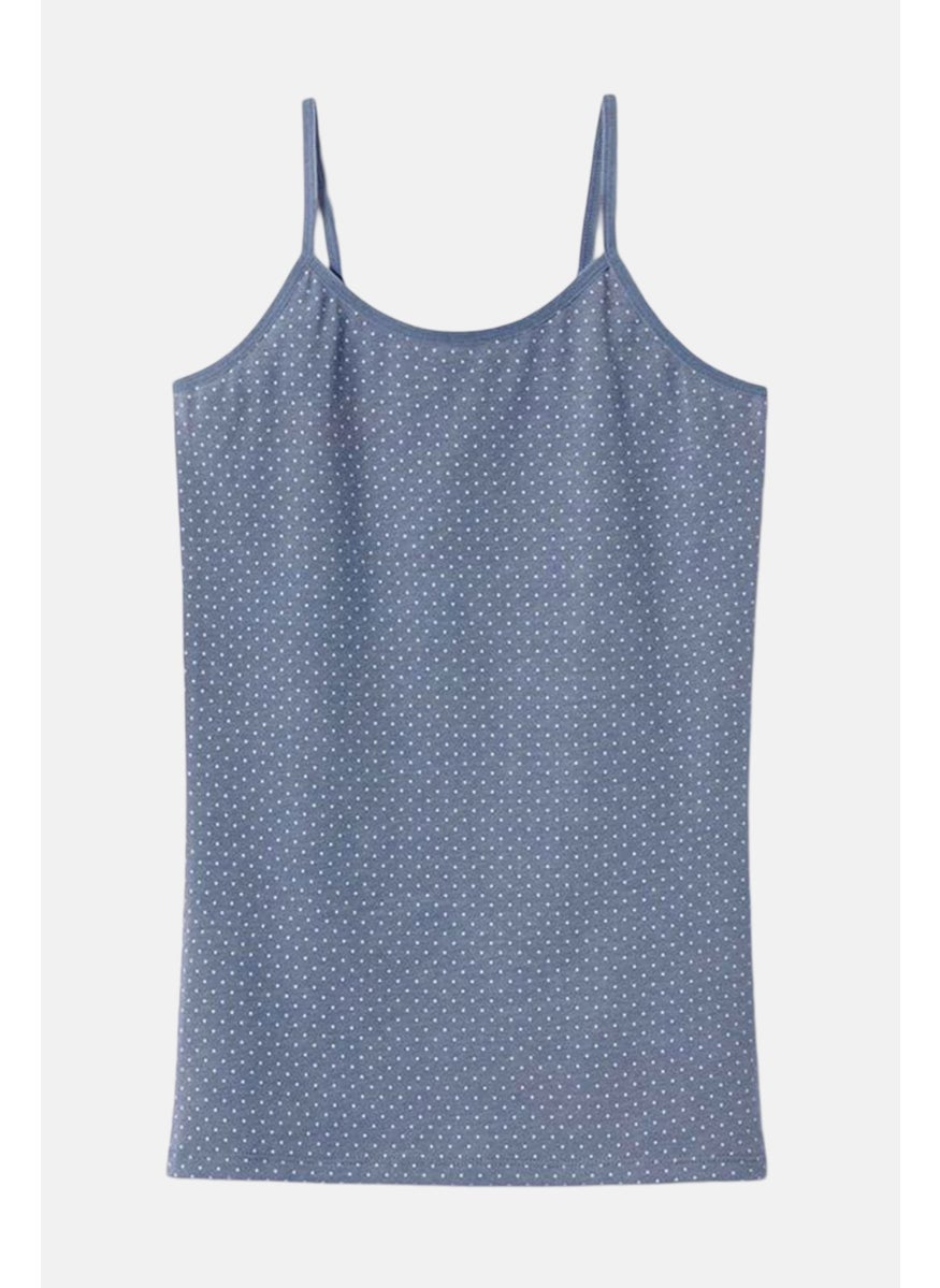 Tchibo Kids Girl 5 Pieces All Over Printed Top, White/Blue Combo  - Image 3