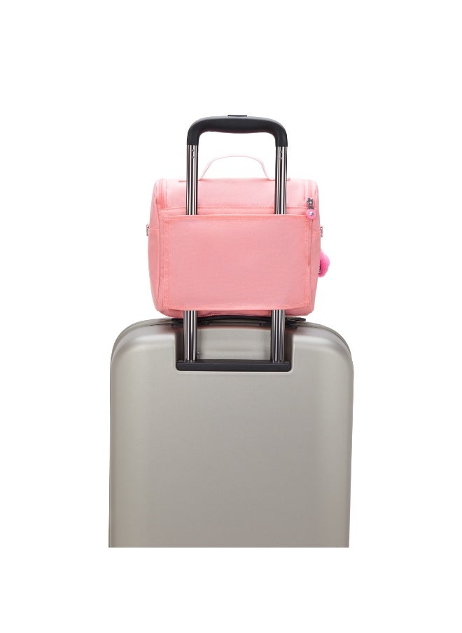 kipling New Kichirou Insulated Kids School Lunchbag with Trolley Sleeve, 0.27 kgs, 6L - Coral Sea (Pink)  - Image 3