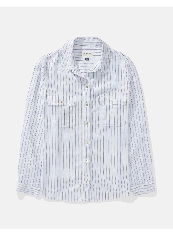 امريكان ايجل قميص بأزرار بأكمام طويلة لعطلة نهاية الأسبوع - Image 2