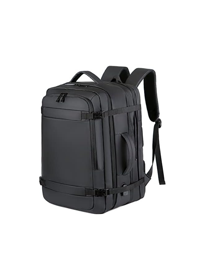 PROMASS Travel Laptop Backpack 35L Flight Approved Carry On Backpack for Men Women Expandable Large Luggage Backpack 17 Inch Waterproof Work Backpack Business Weekender Overnight Backpack(Black)  - Image 1