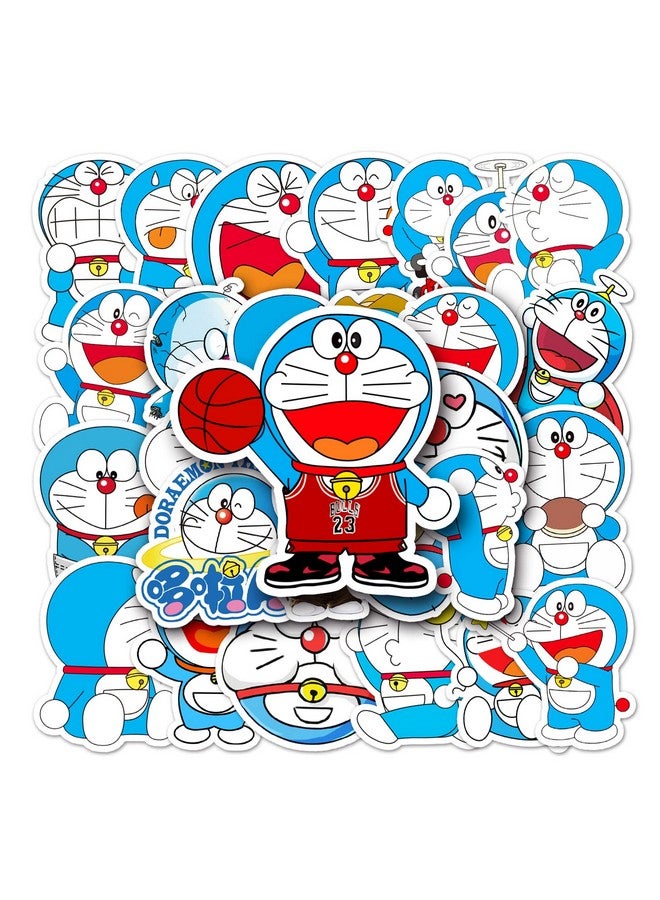 Ash & Roh Cute Cartoon Stickers for Kids, 50 Pcs Cute Stickers for Water Bottles - Cute Stickers Pack Gift for Kids Teen Birthday Party (DOREMON) - Image 2