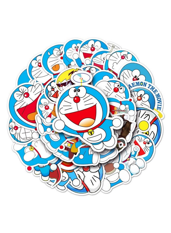 Ash & Roh Cute Cartoon Stickers for Kids, 50 Pcs Cute Stickers for Water Bottles - Cute Stickers Pack Gift for Kids Teen Birthday Party (DOREMON) - Image 5