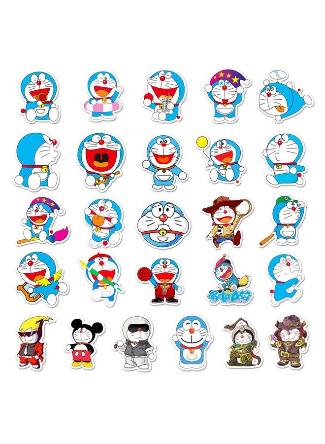 Ash & Roh Cute Cartoon Stickers for Kids, 50 Pcs Cute Stickers for Water Bottles - Cute Stickers Pack Gift for Kids Teen Birthday Party (DOREMON) - Image 4