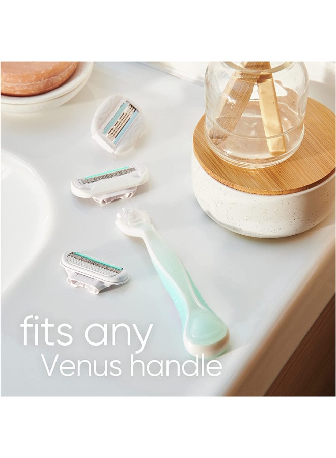 Venus Gillette Venus Deluxe Smooth Sensitive Women's Razor Handle + 2 Blade Refills, For Sensitive Skin - Image 5