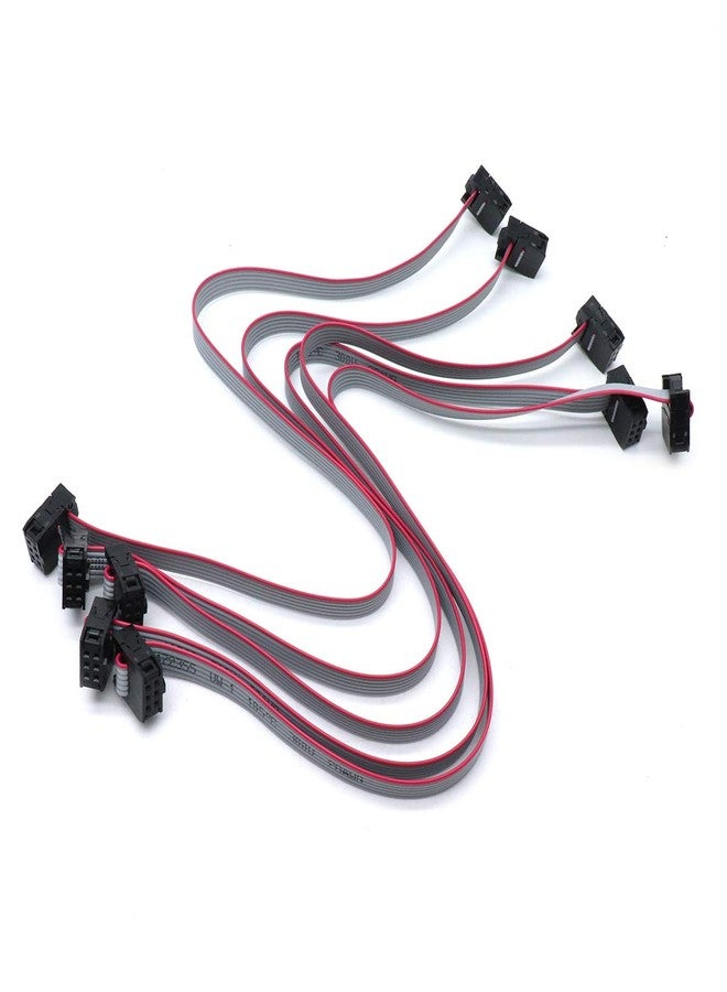 Sydien 2.54mm Pitch 2 Row 6 Pins F/F IDC Connector Flat Ribbon Cable, 30cm Length,5Pcs - Image 1