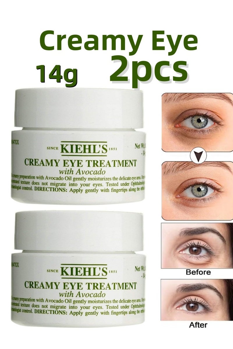 كييلز 2 قطع علاج العينات المسمس مع البطيخ الحمضي (أبيض) - 14 غرام لكل علبة، يغذي منطقة العين، يحسن الخطوط الدقيقة والتورم​ - Image 1