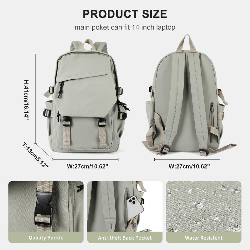 coowoz Lightweight School Bag College Laptop Backpack for Men Women Travel bag High School Middle Bookbag for Boy Girls - Image 2